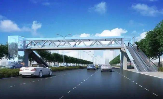青北新建人行天桥即将完工,城北交通枢纽或将明年投入使用
