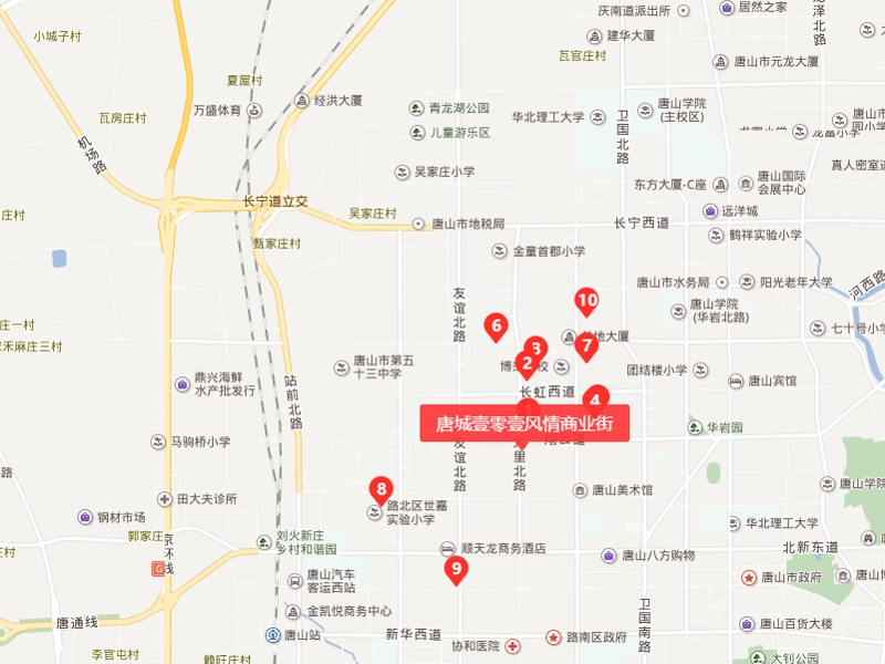 唐城·壹零壹风情商业街位置图