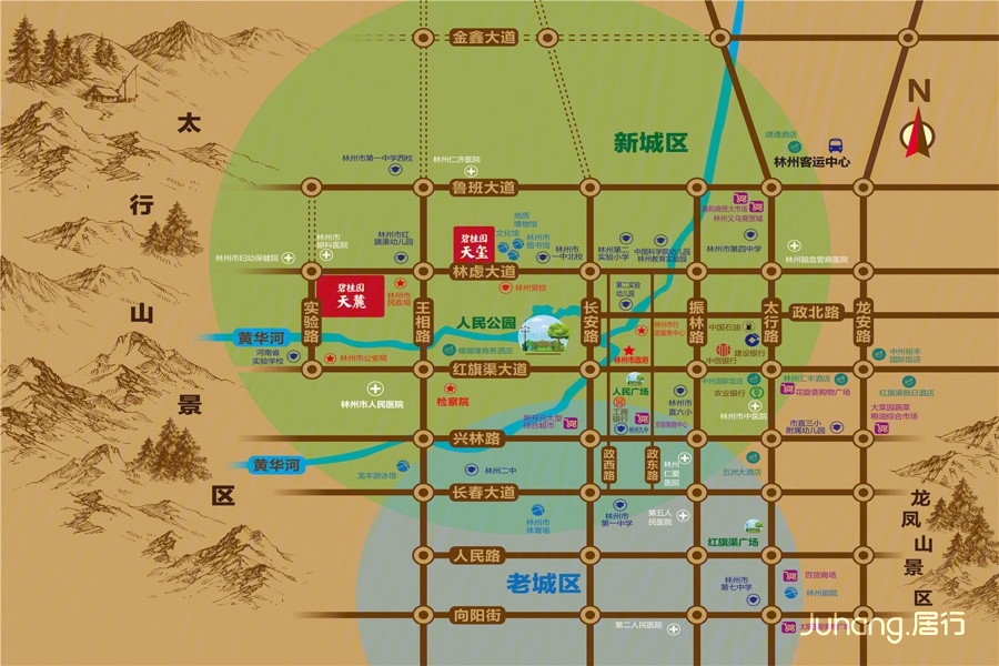 林州碧桂园天玺位置图