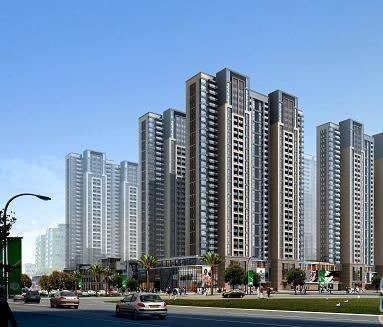 楼盘图-升龙凤凰城B区西南侧街角透视