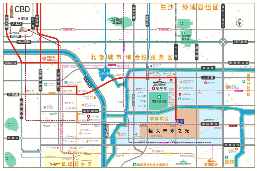 郑州恒大未来之光位置图