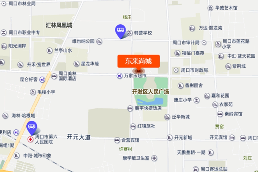 中国铁建·东来尚城位置图