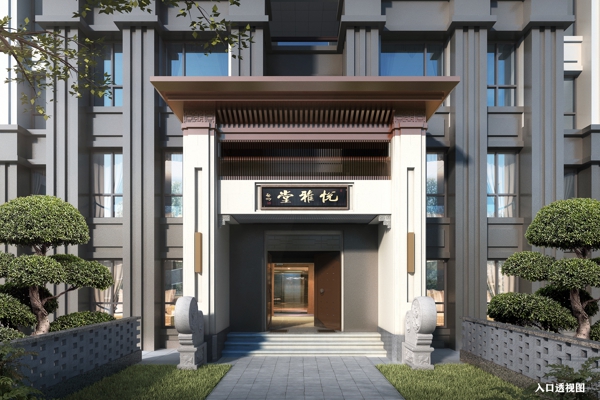 单元入口门效果图