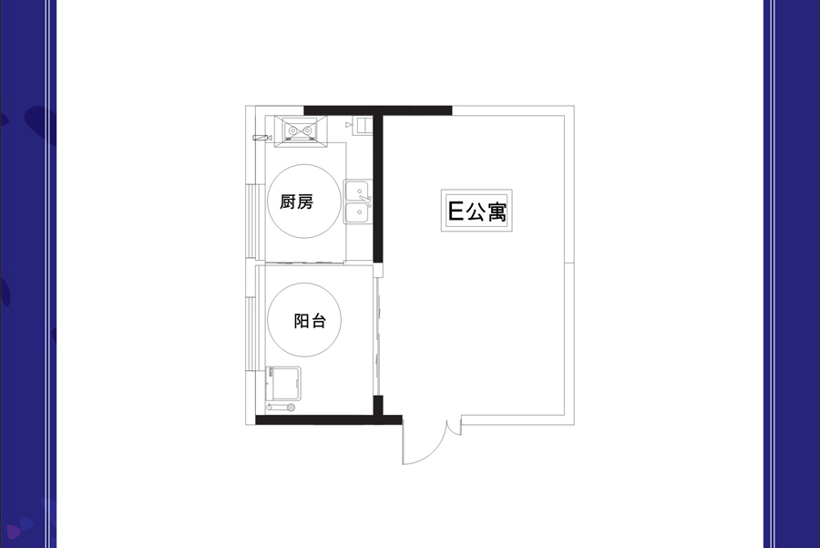 新乡龙熙国际龙熙国际E公寓1室1厅1卫57.74平米